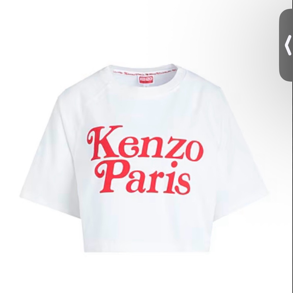 Kenzo White Tee with Red Logo